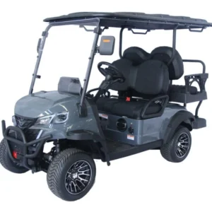 RPS New B-1 Electric Golf Kart, 5000W AC Motor, 4-Seater Long Range, Foldable Windshield, Waterproof Artificial Leather Seats & Backrests, 12-Inch Aluminum Alloy Rims, Hydraulic Disc Brakes