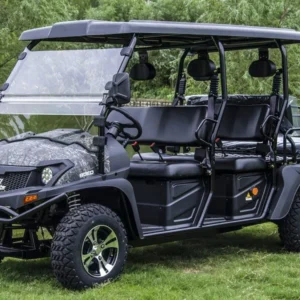 Trailmaster Taurus 80ED GV 6-Seater Golf Kart, 72V, Steering Wheel, Extended Roof