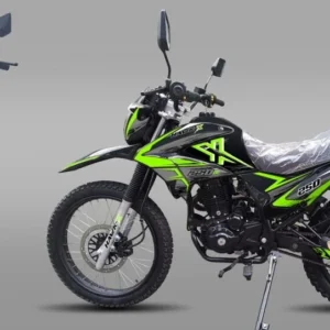Hawk-X 250cc Dirt Bike, 5-Speed Manual, 4-Stroke Single Cylinder, Air-Cooled, Electric/Kick Start, 35” Seat Height